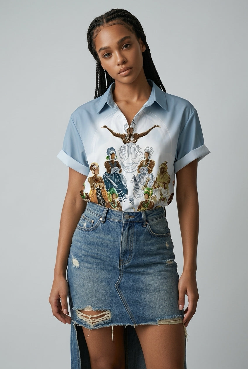 Camisas vai na fé estampas
