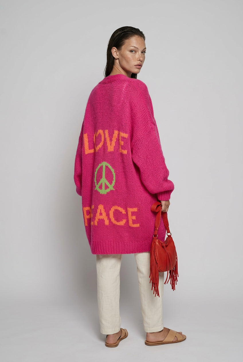 Cardigan Love & Peace