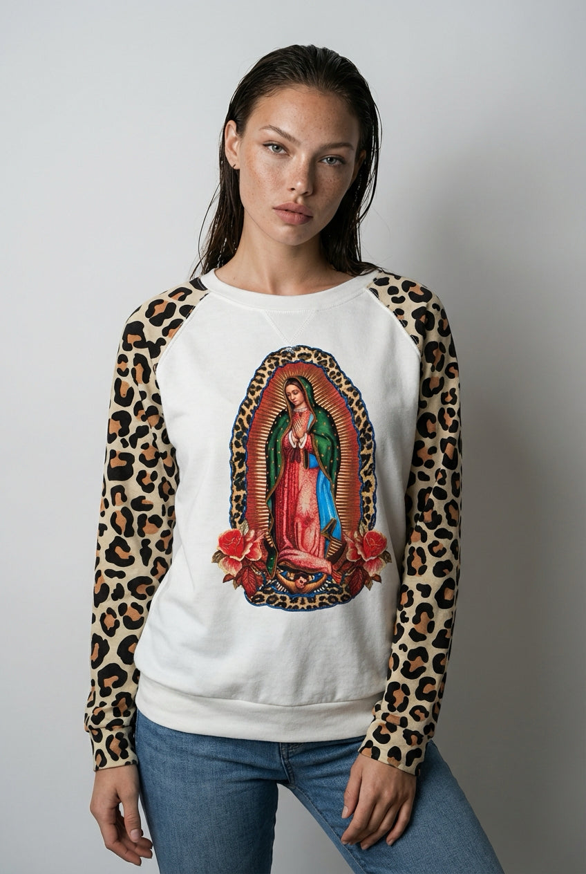 Camiseta manga Virgem Maria