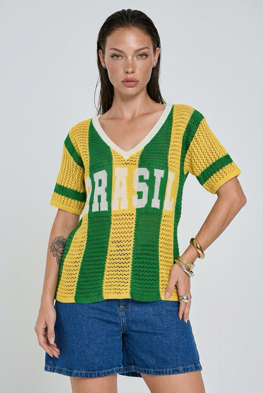 Camisa tricô Brasil