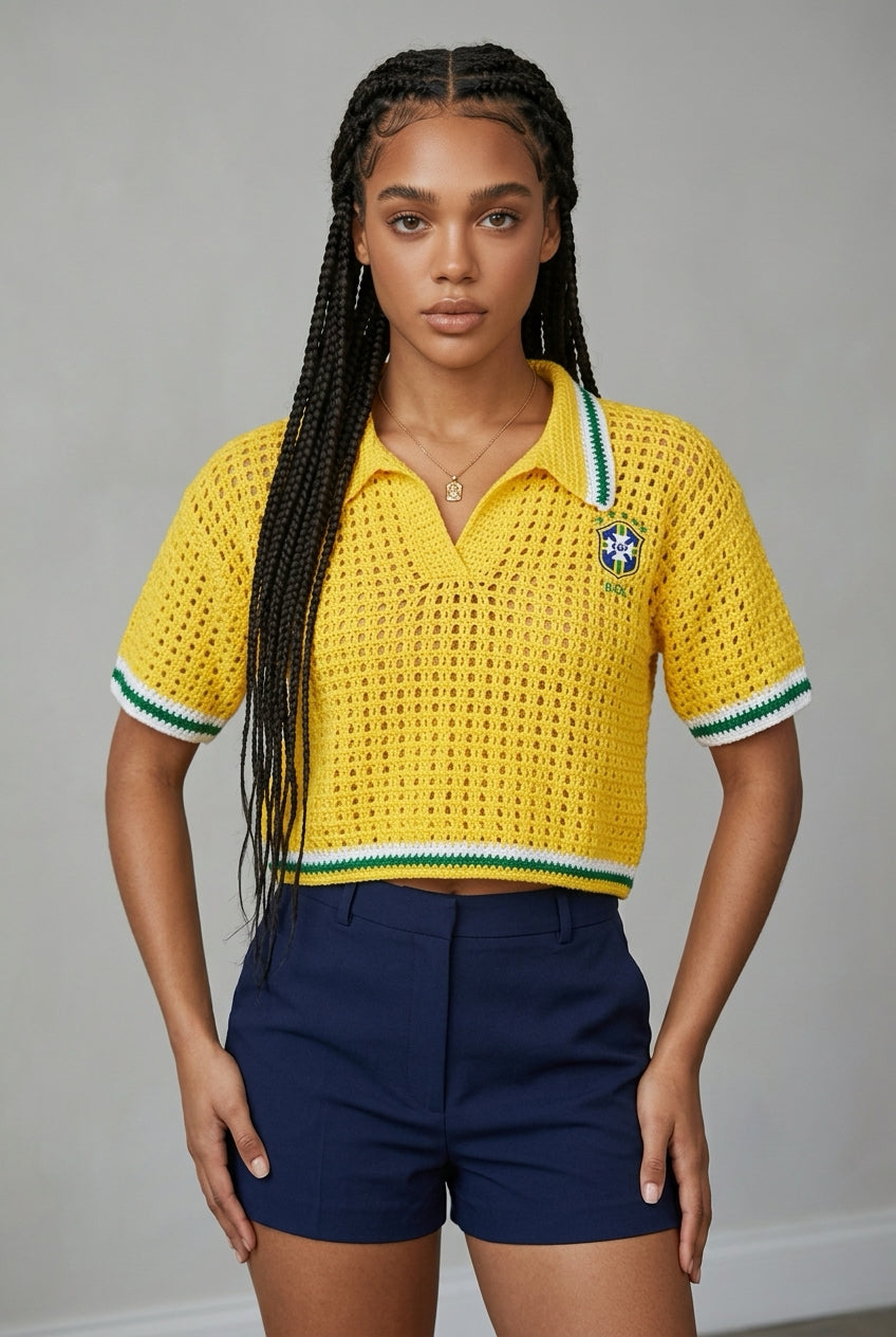 Mini blusa Tricô Brasil