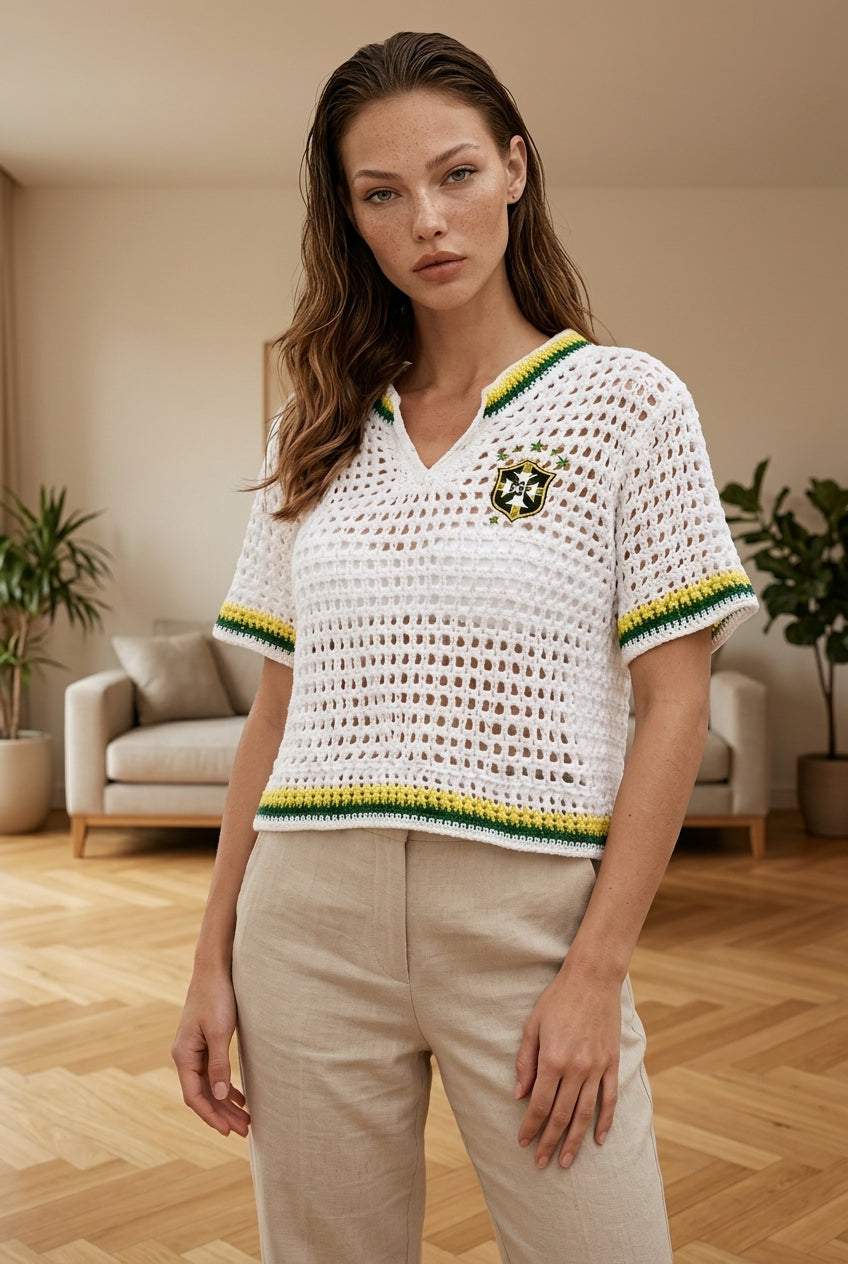 Mini blusa Tricô Brasil