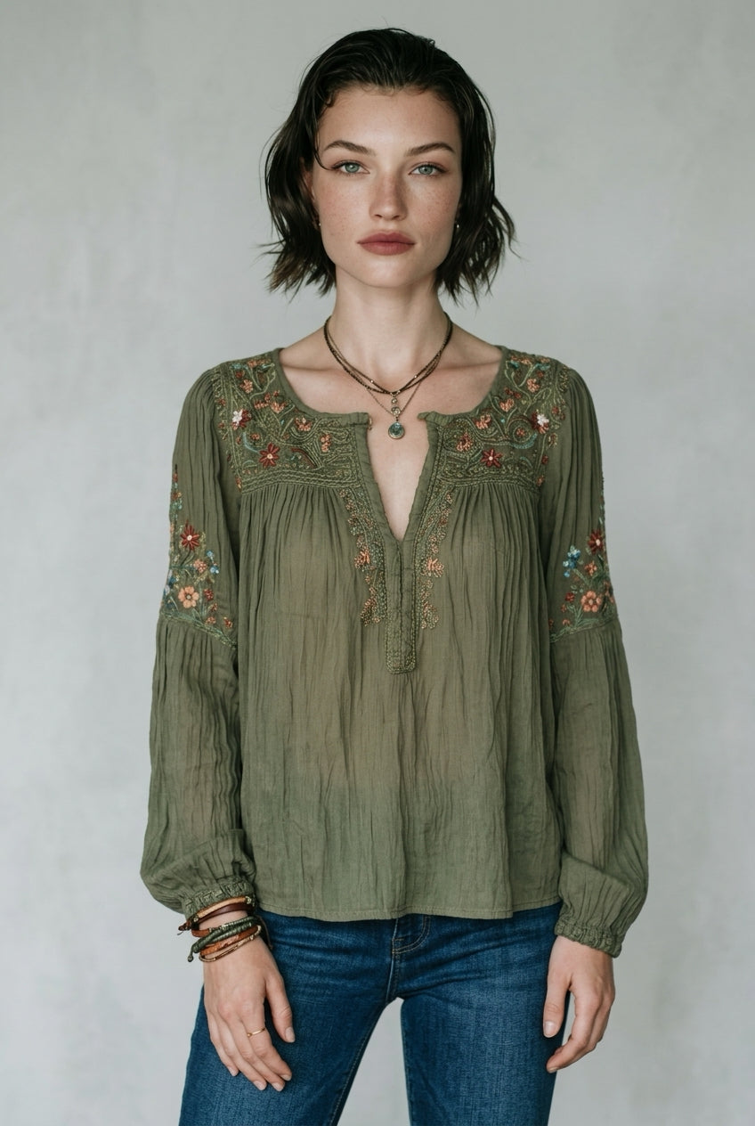Blusa Feminina Estilo Étnico