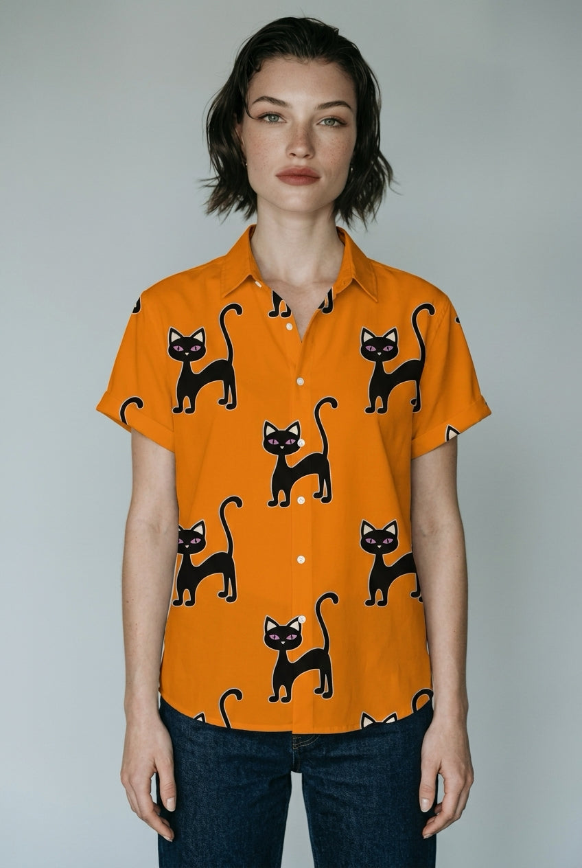 Camisa cat laranja