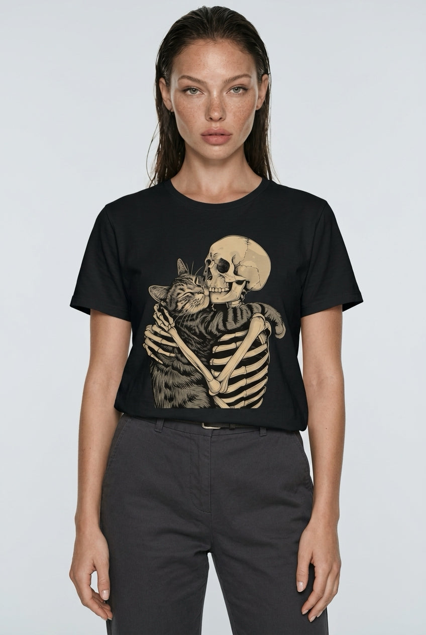 Camiseta esqueleto cat