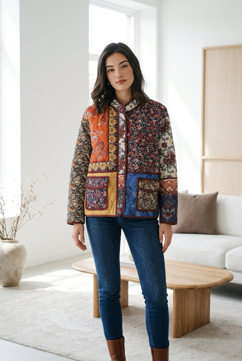 Jaqueta inverno patchwork