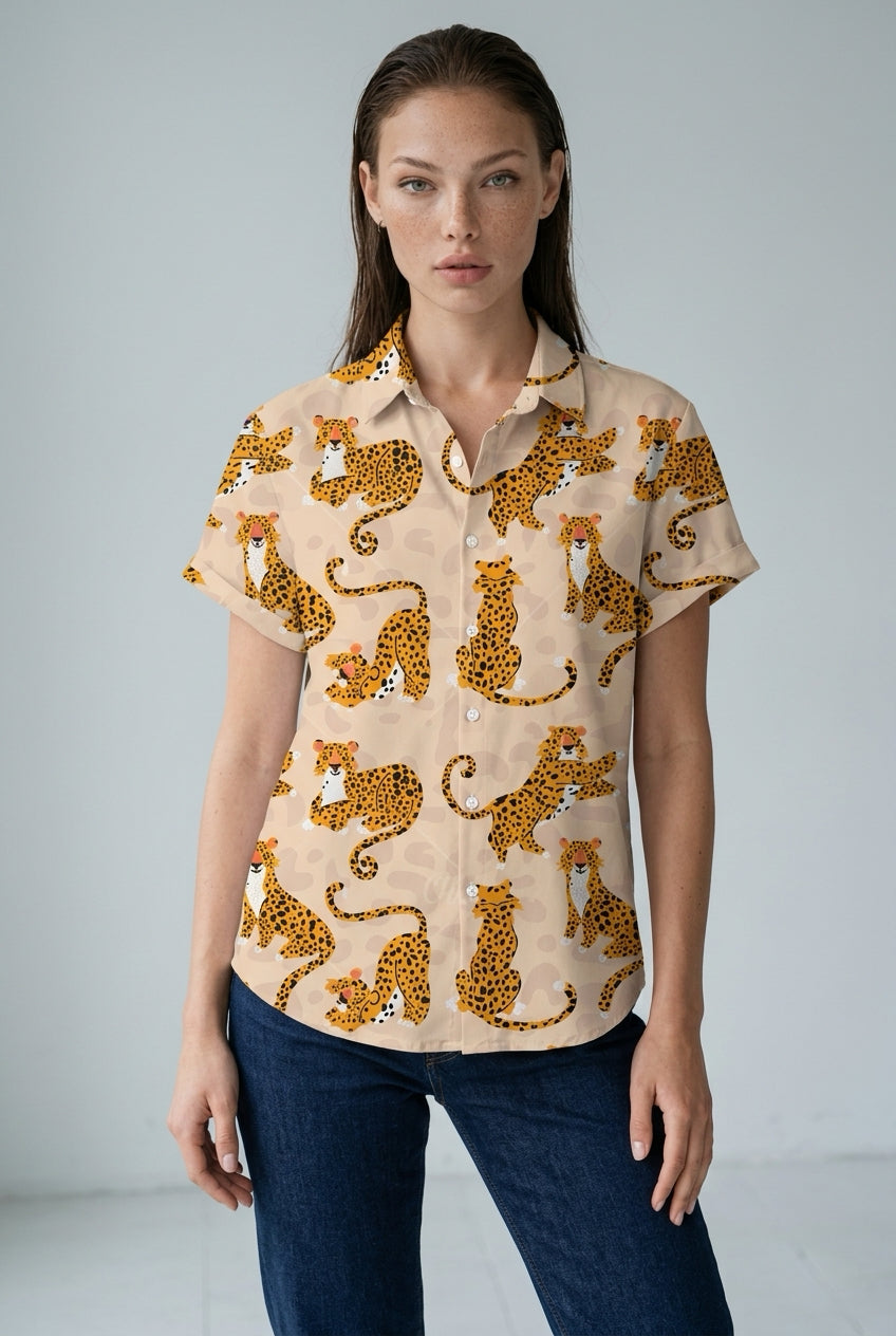 Camisa havaiana onça