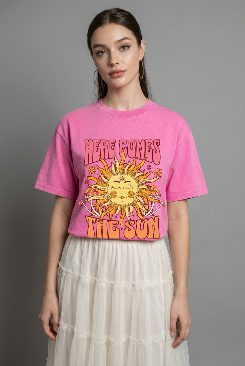 Camiseta  comes the sun