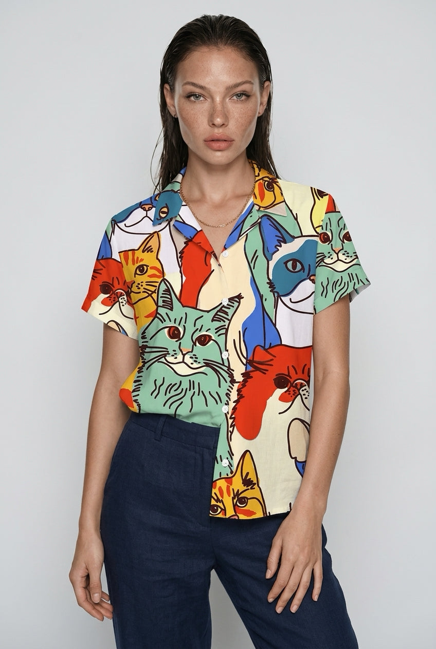 Camisa cat color