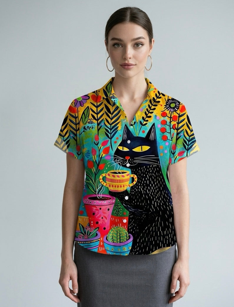 Camisa  pintura car flower