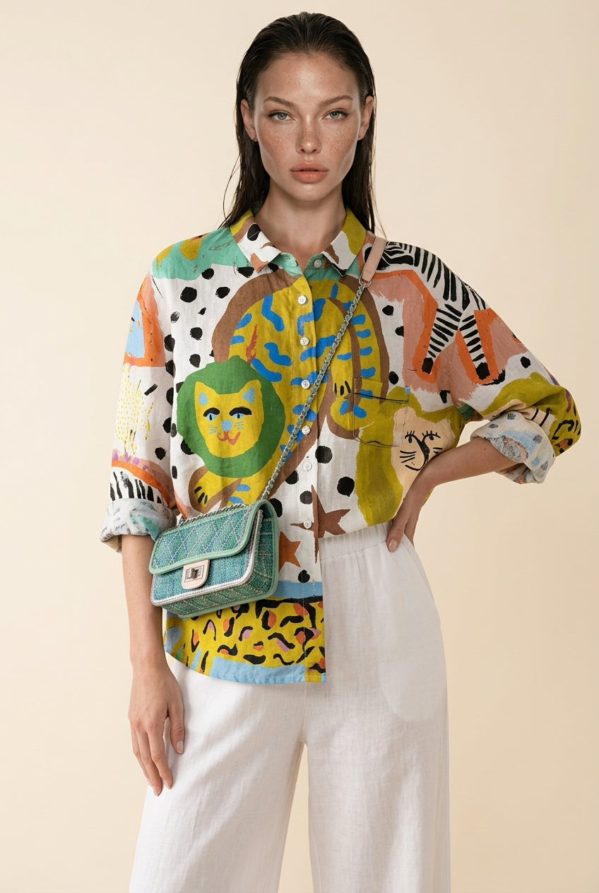 Camisa feminina LION