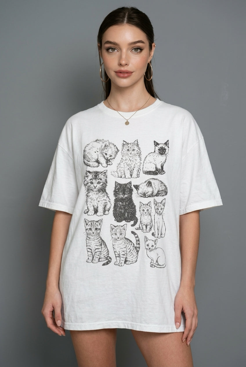 Camiseta gato tatoo