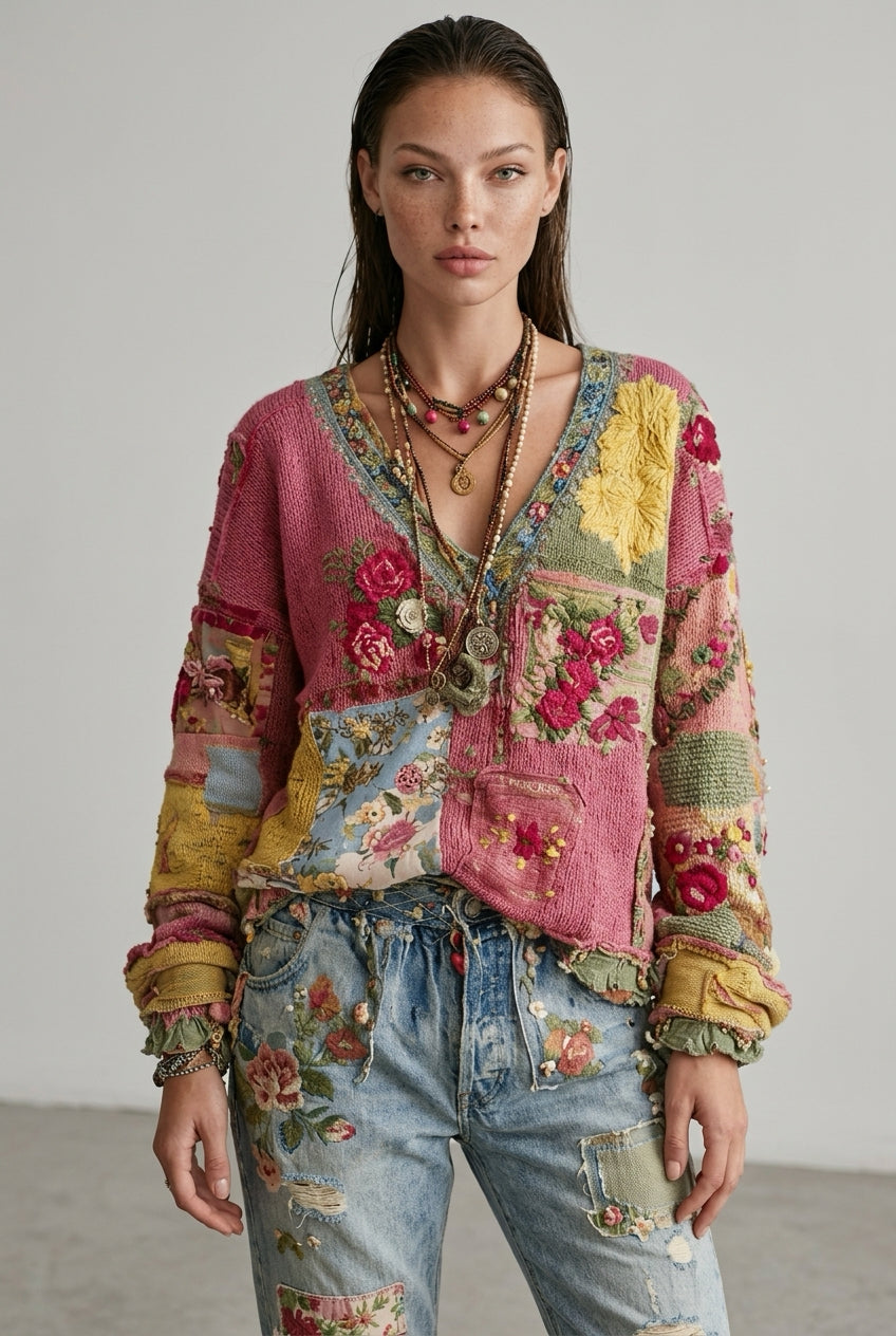 Suéter linha estampas diversas