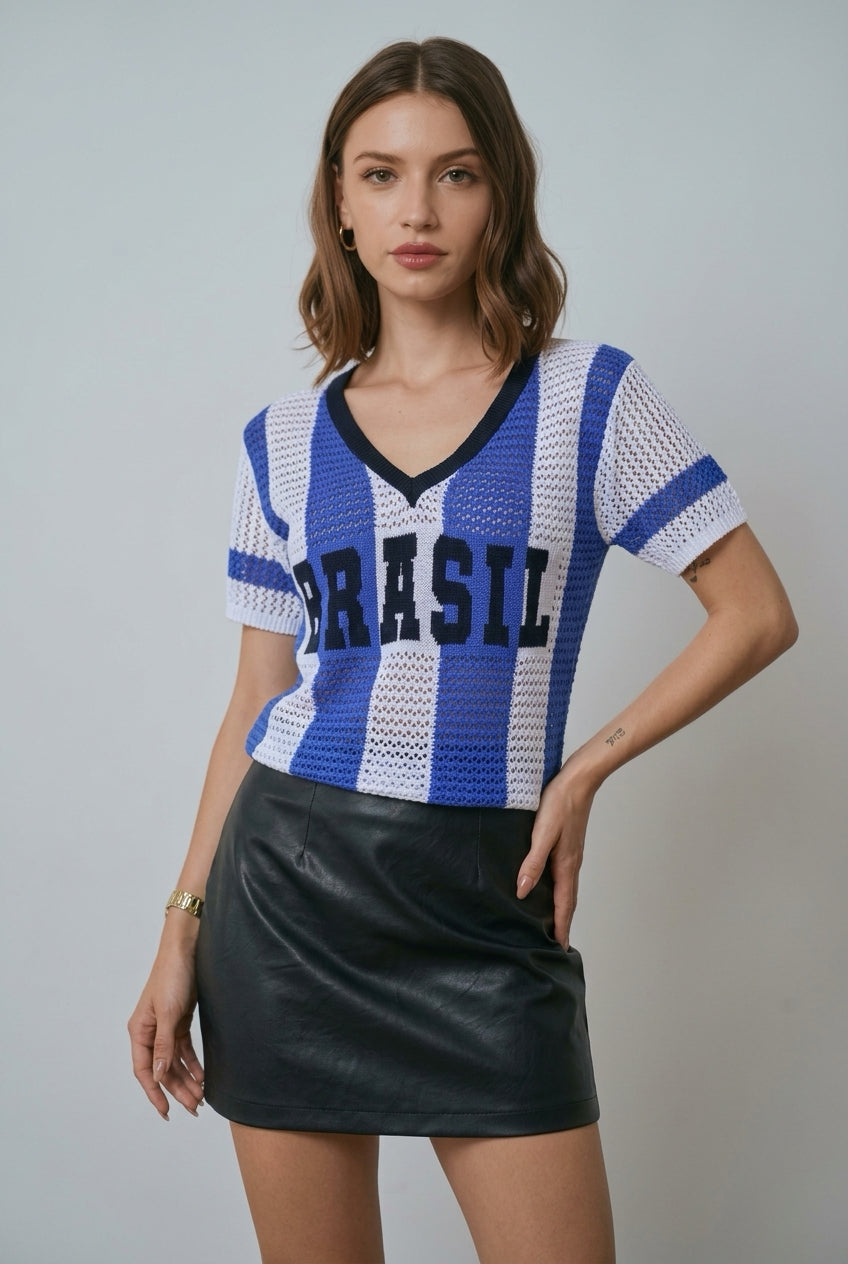 Camisa tricô Brasil