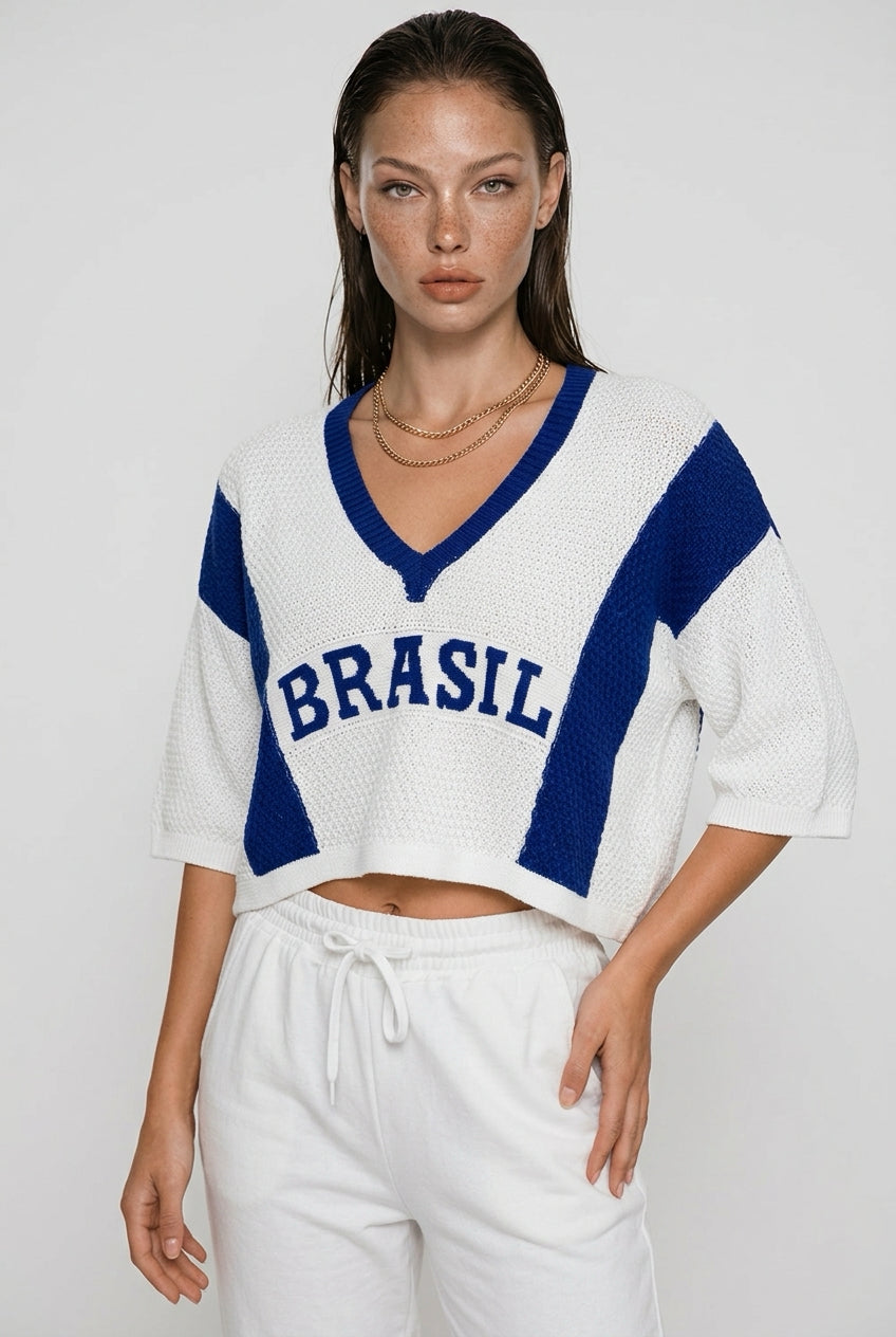 Mini blusa Crochê Brasil