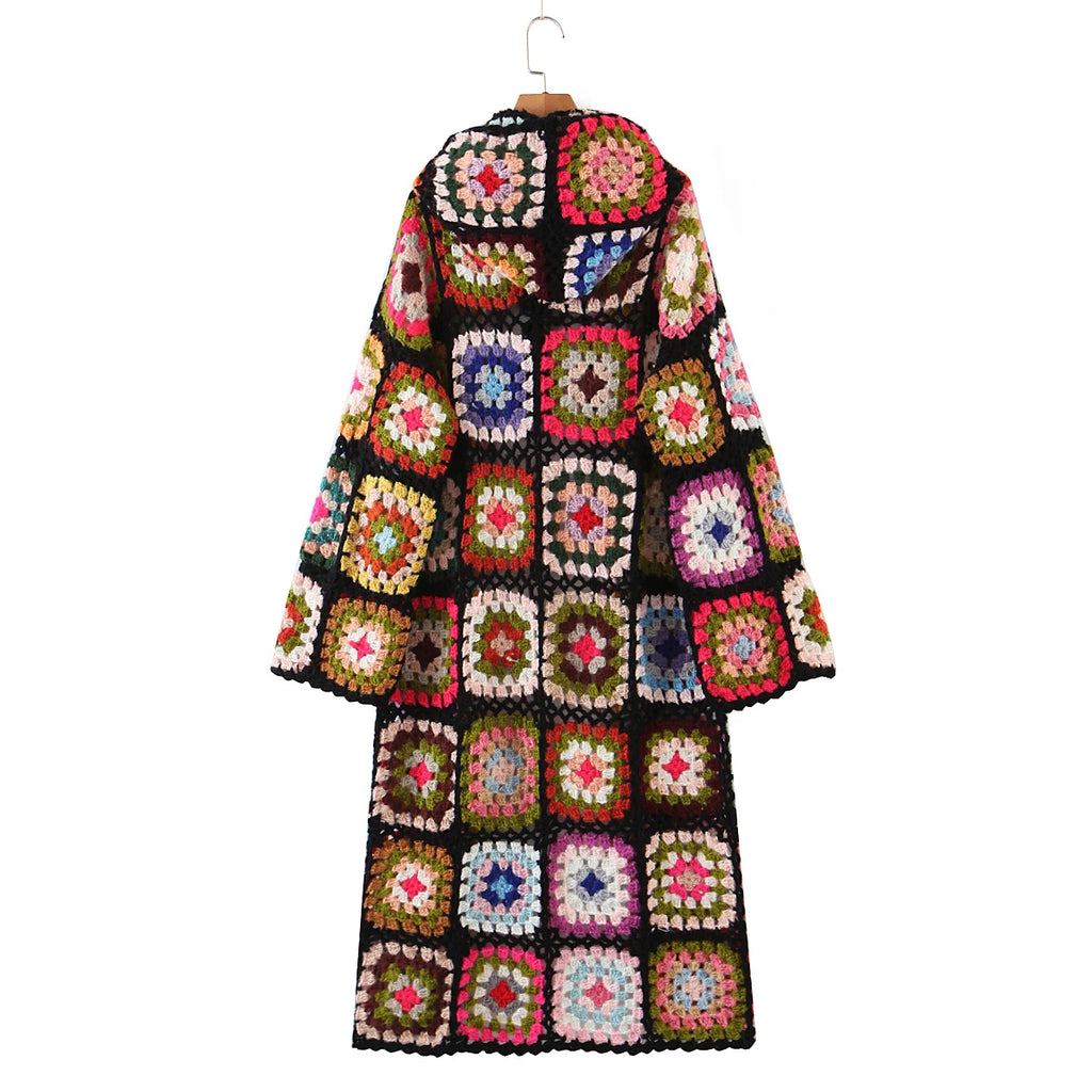 Cardigan crochê flowers TAM único