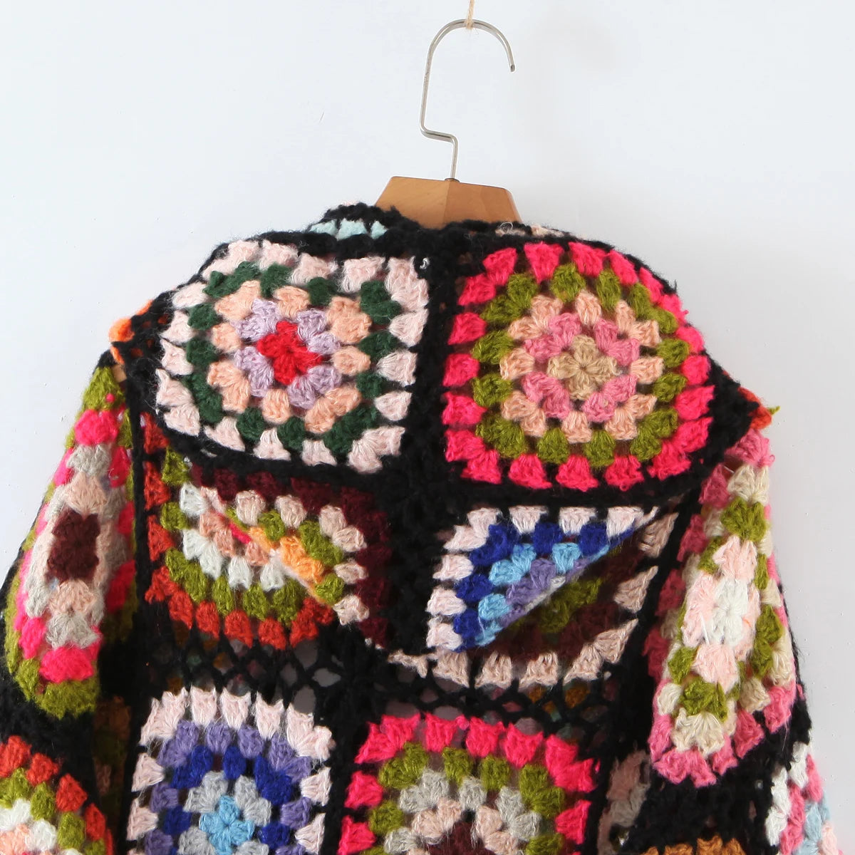 Cardigan crochê flowers TAM único