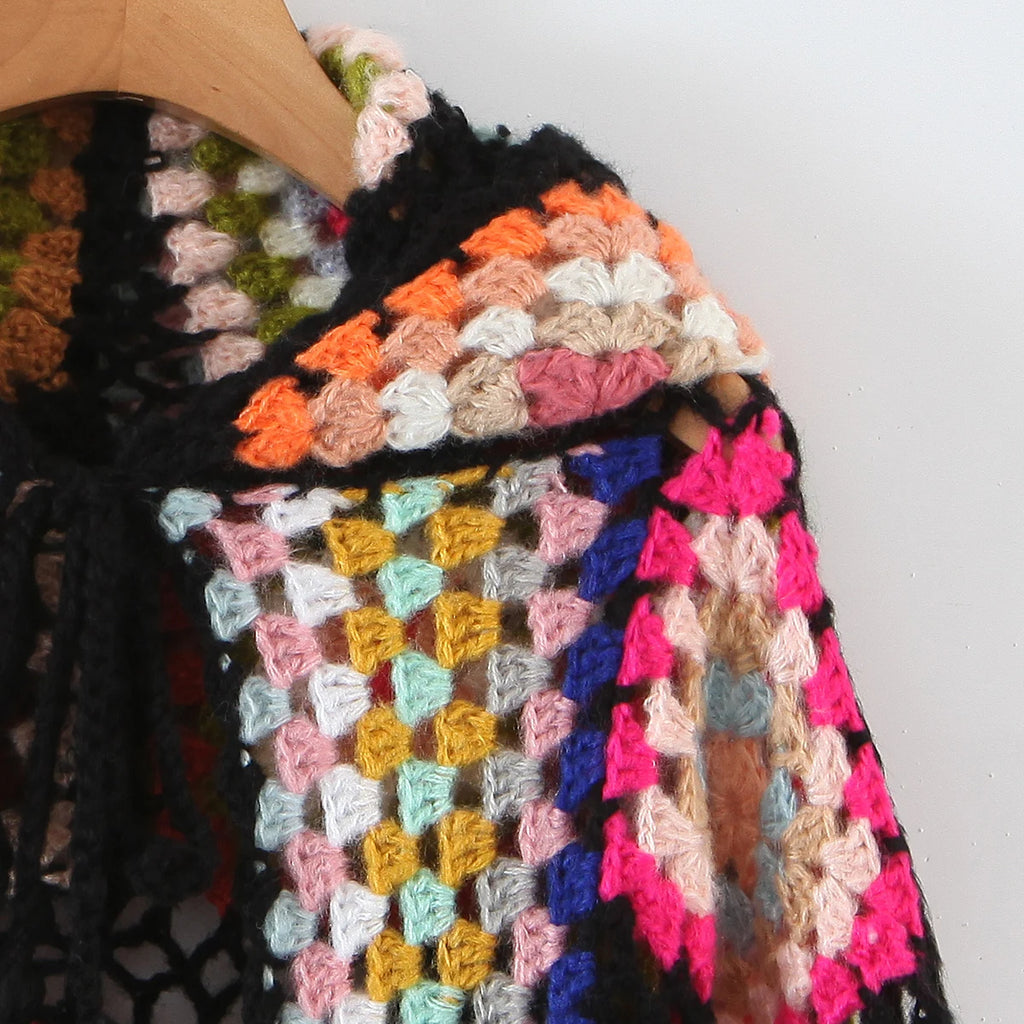 Cardigan crochê flowers TAM único