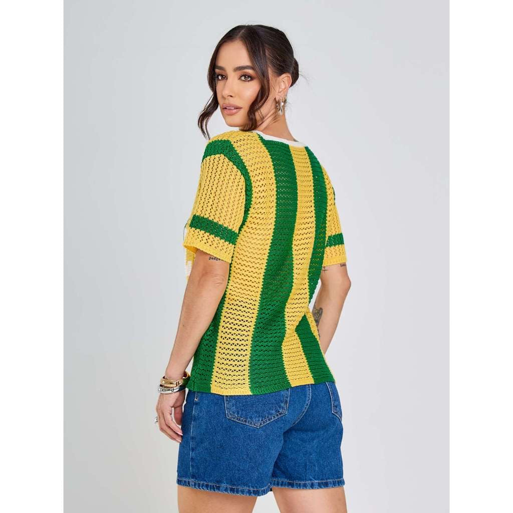 Camisa tricô Brasil