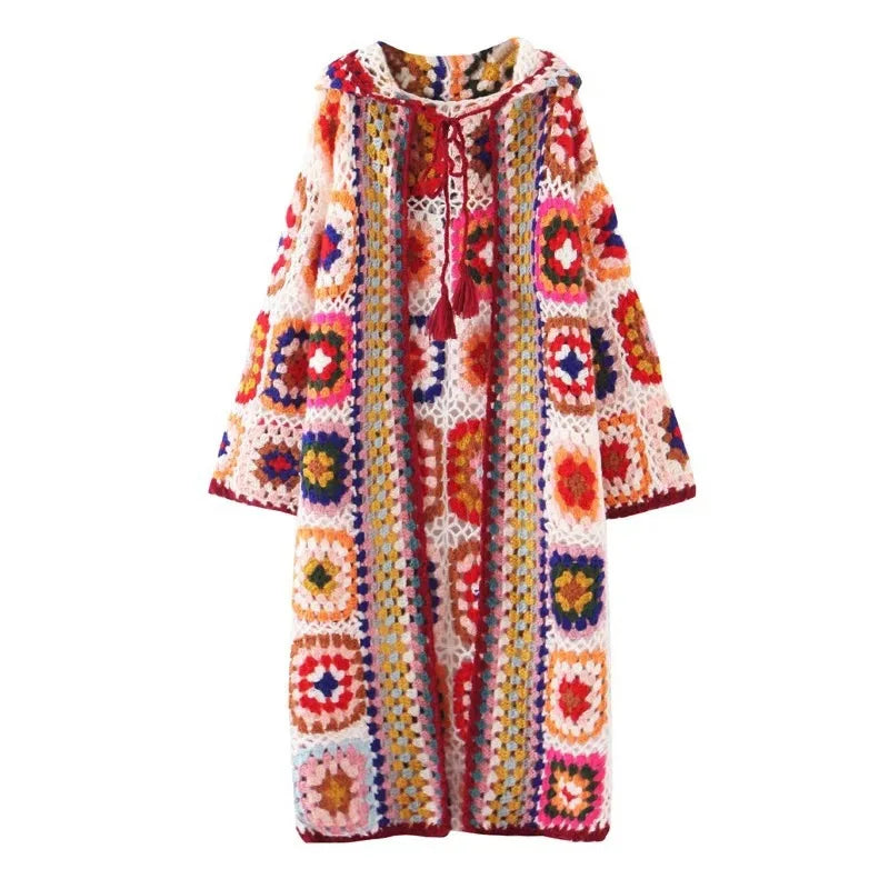 Cardigan crochê flowers TAM único