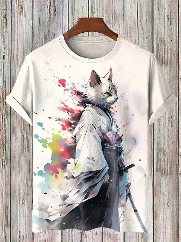 Camiseta arco íris cat