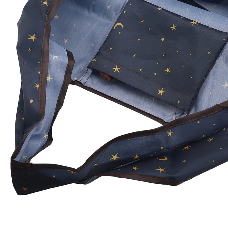 Saco de armazenamento de compras dobrável grosso grande capacidade saco de compras reutilizável eco amigável supermercado bolsa de ombro à prova dwaterproof água