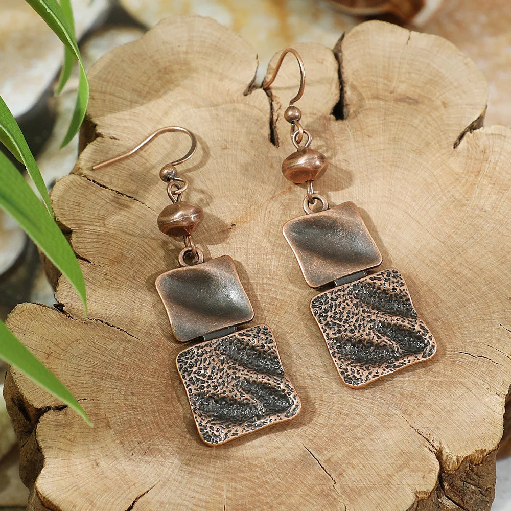 Brinco de gota geométrico boho vintage, borla étnica, contas azuis, flores, redondo, longo, pendurado, feminino, jhumka, joias indianas