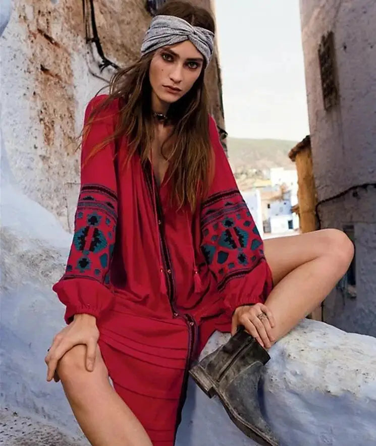 Vestido BATA . Boho