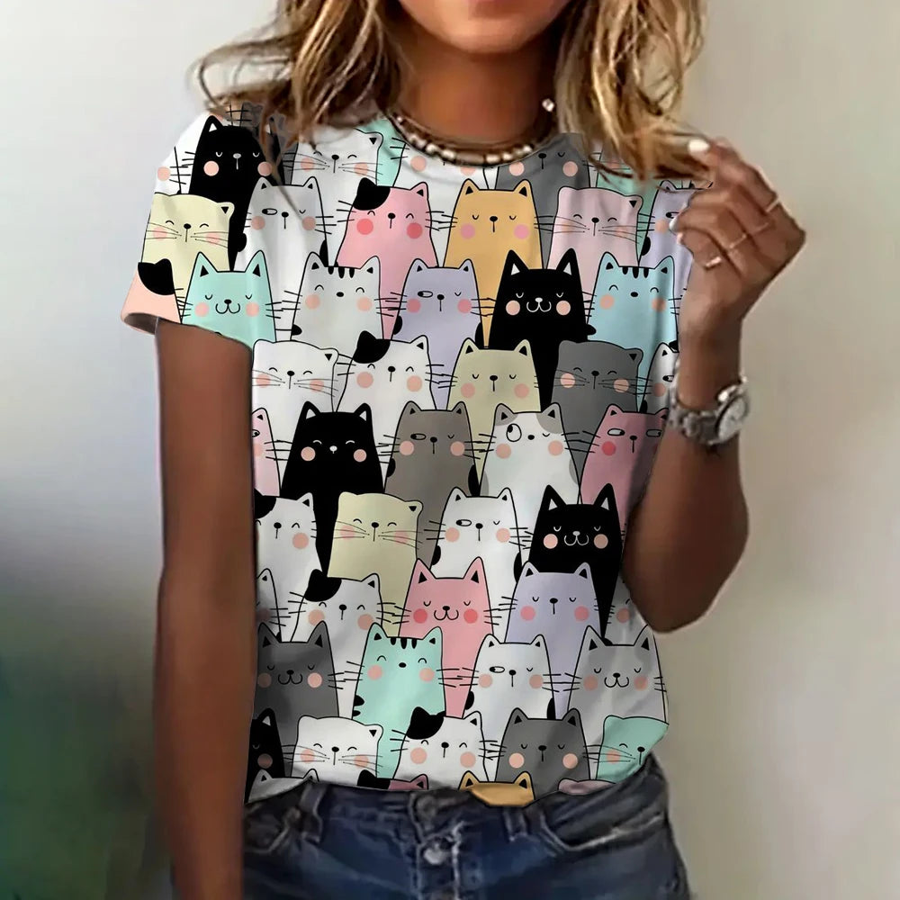 Camiseta 3d gato