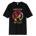 Gato família mãe de gatos impressão masculina t camisas qualidade tshirt verão casual algodão topos hip hop respirável camiseta roupas homem