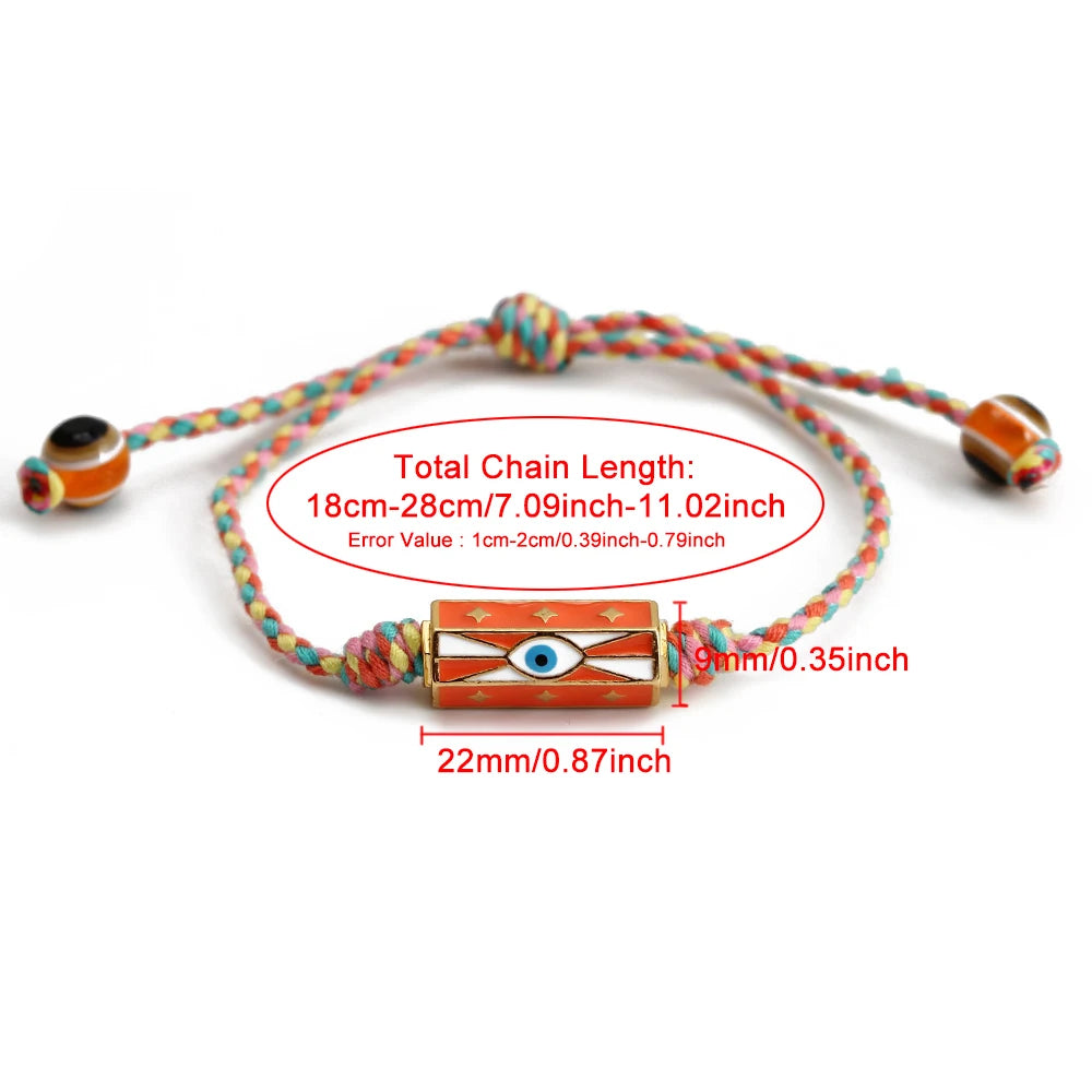 Pulseira olho grego corda trançada