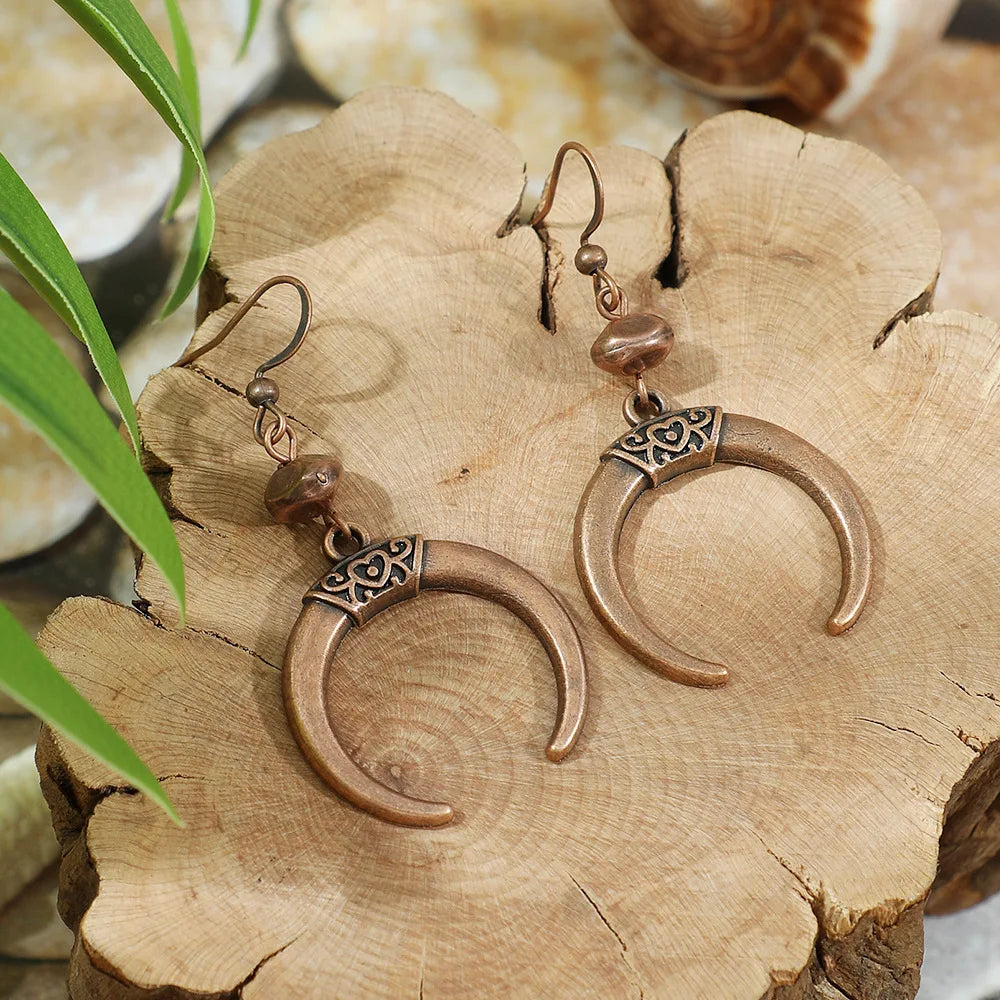 Brinco de gota geométrico boho vintage, borla étnica, contas azuis, flores, redondo, longo, pendurado, feminino, jhumka, joias indianas