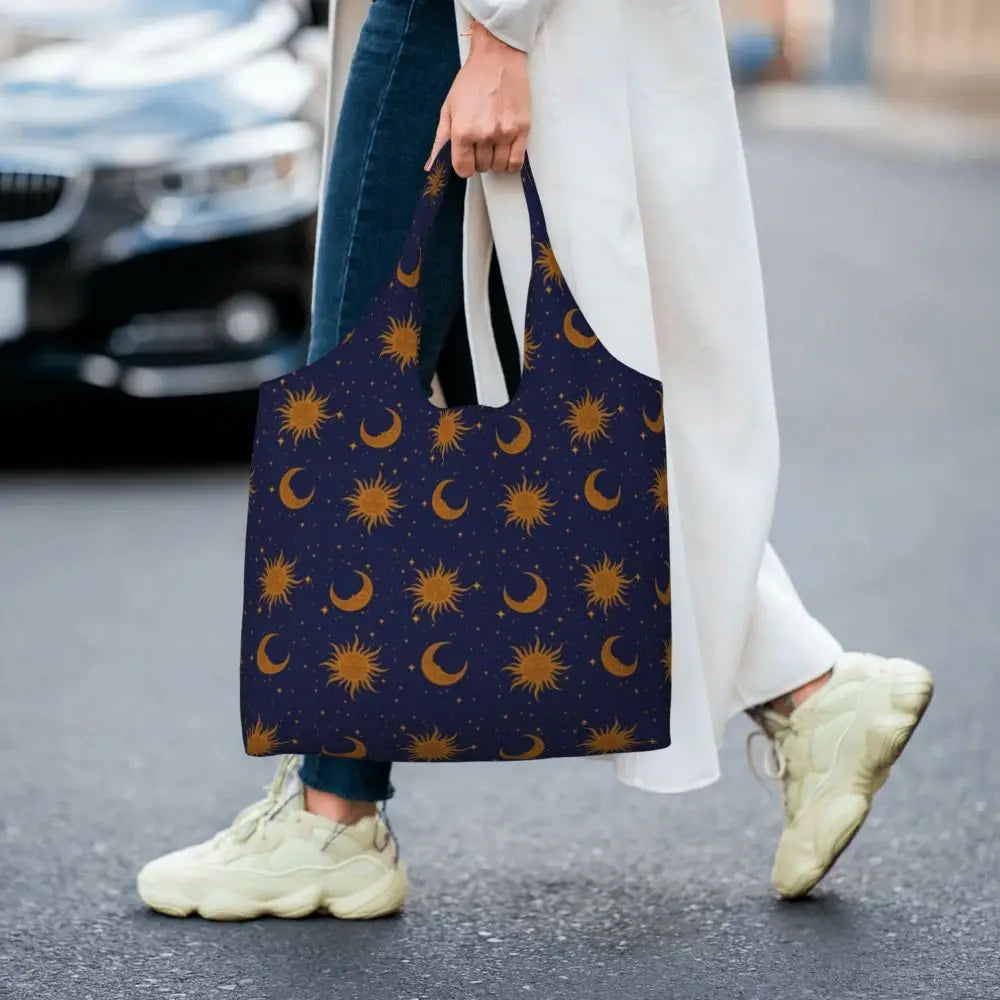 Bolsa lua e estrelas