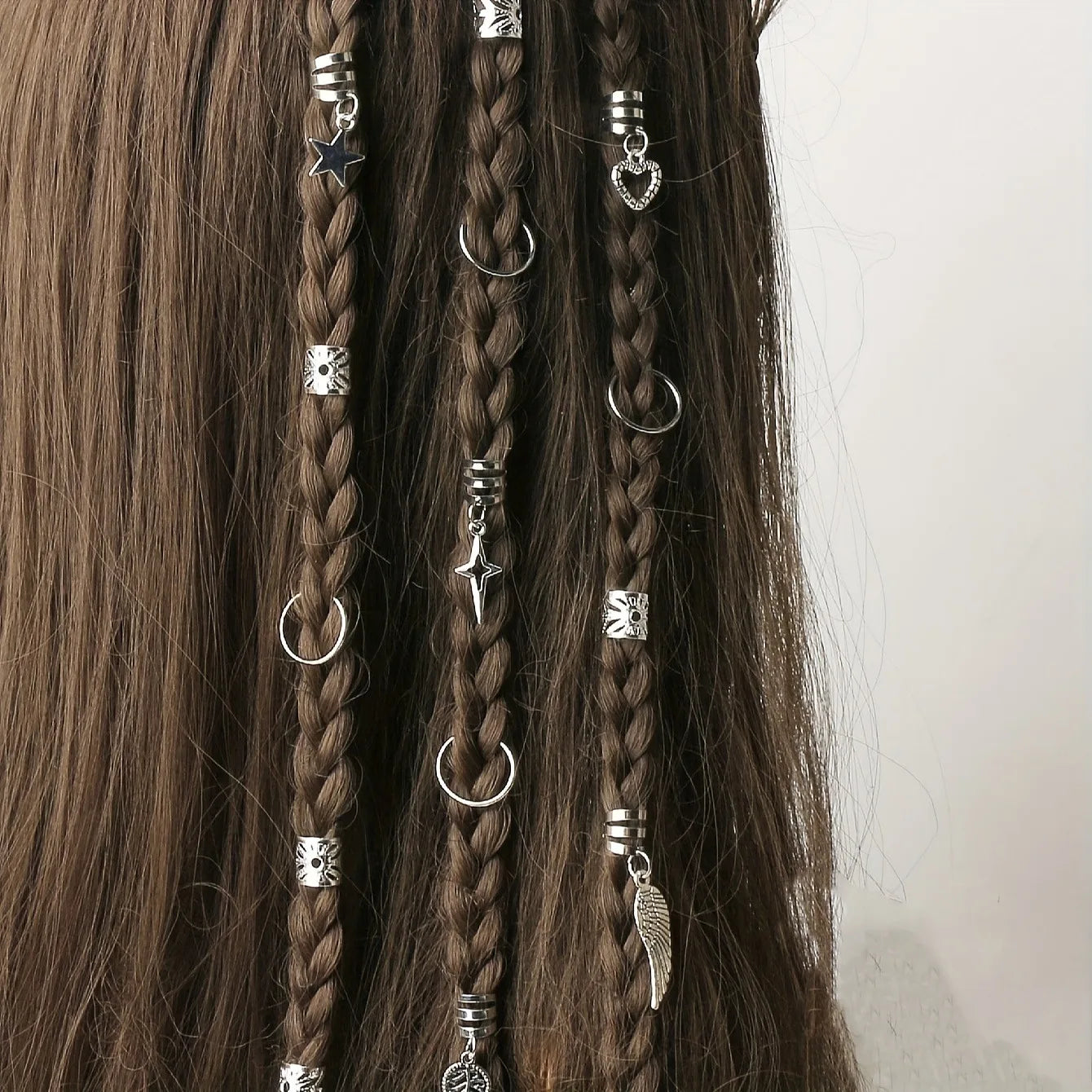 Anel de cabelo trançado, 45 peças