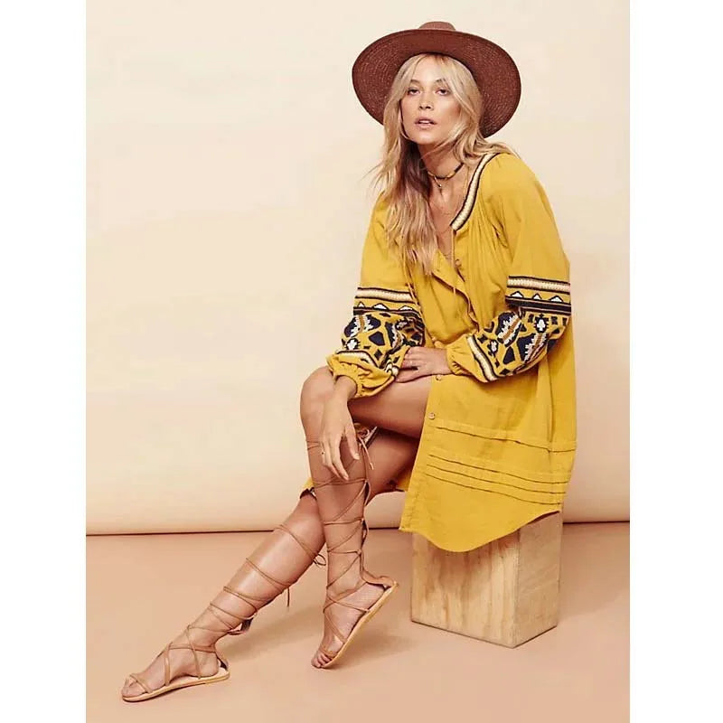 Vestido BATA . Boho