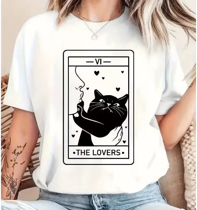 Camiseta black cat love