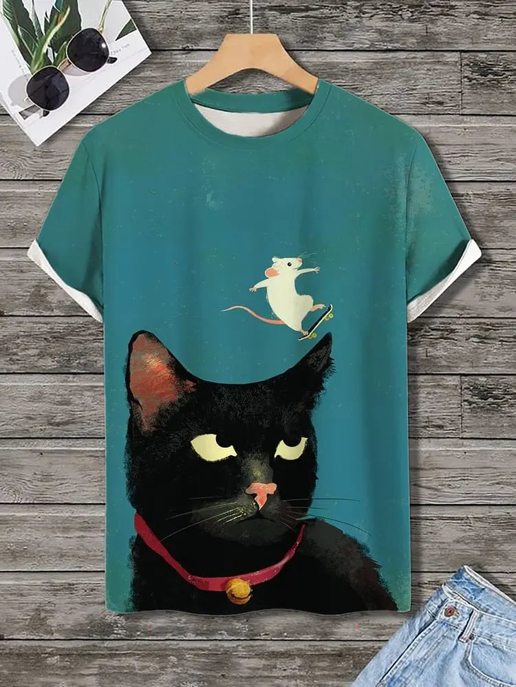 Camiseta cat vermelha e variações