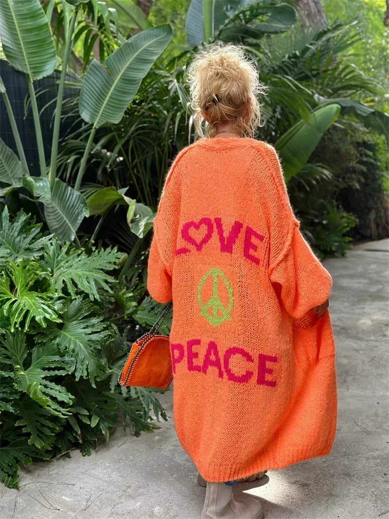 Cardigan Love & Peace