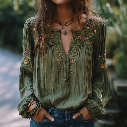 Blusa Feminina Estilo Étnico