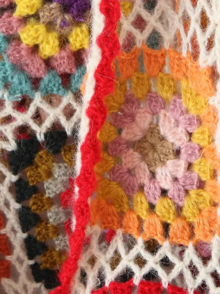 Boho cardigan crochê