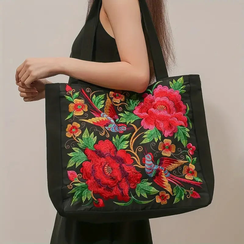 Bolsa lona bordada