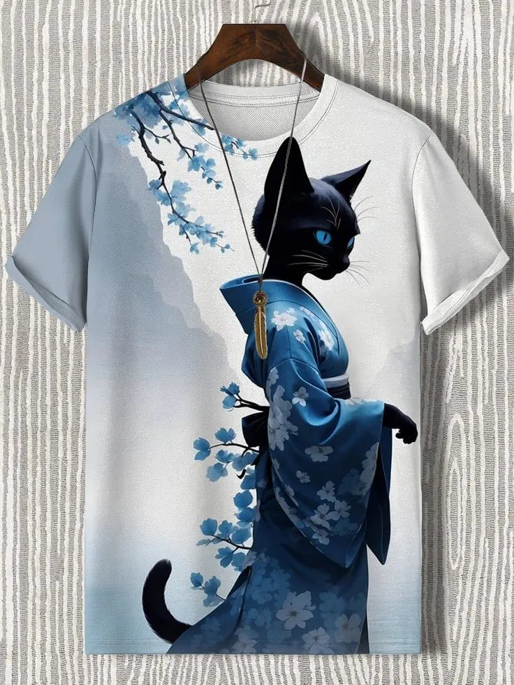 Camiseta cat vermelha e variações