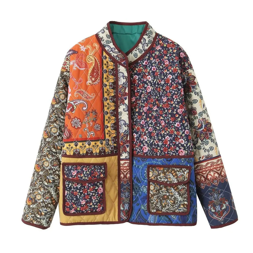 Jaqueta inverno patchwork