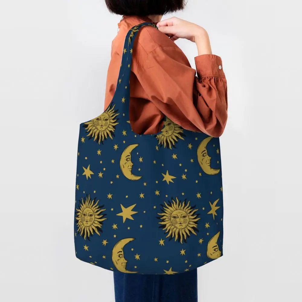 Bolsa lua e estrelas