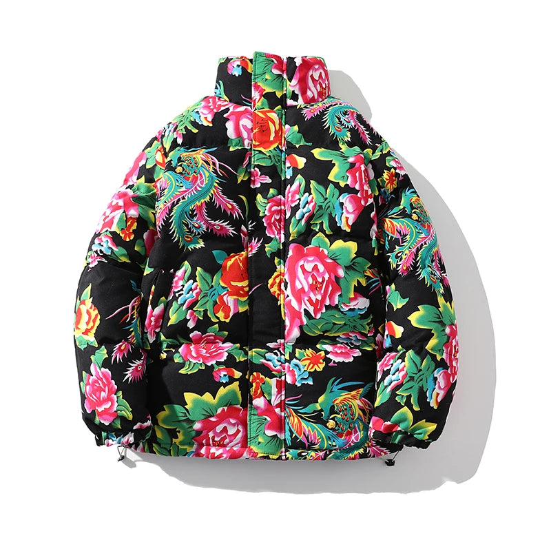 Jaqueta Parka flores