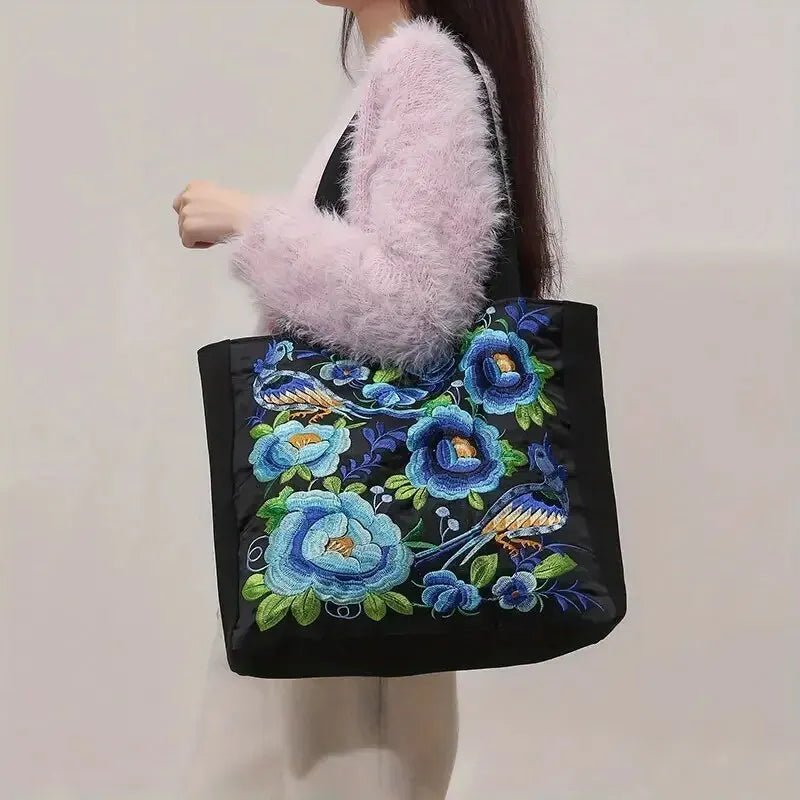 Bolsa lona bordada