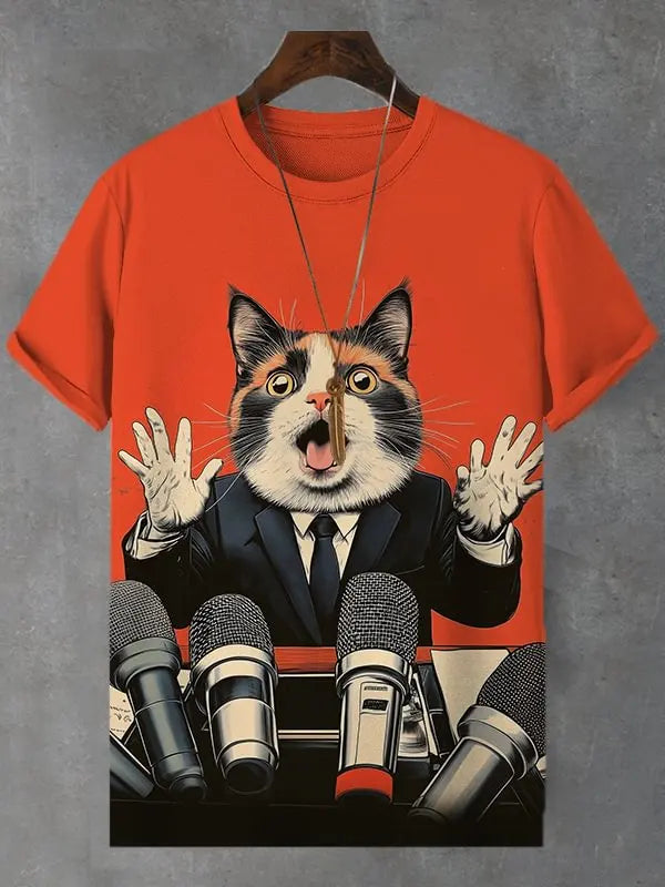 Camiseta cat vermelha e variações