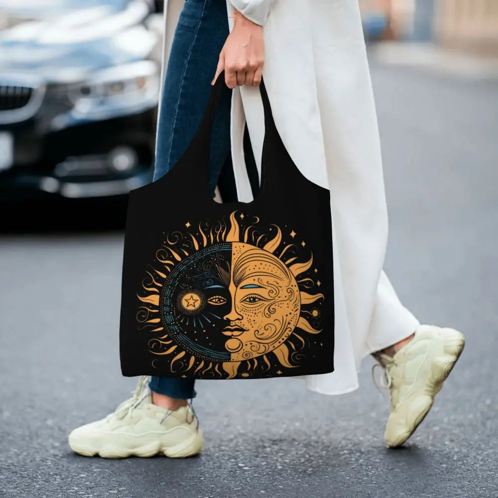 Bolsa lua e estrelas