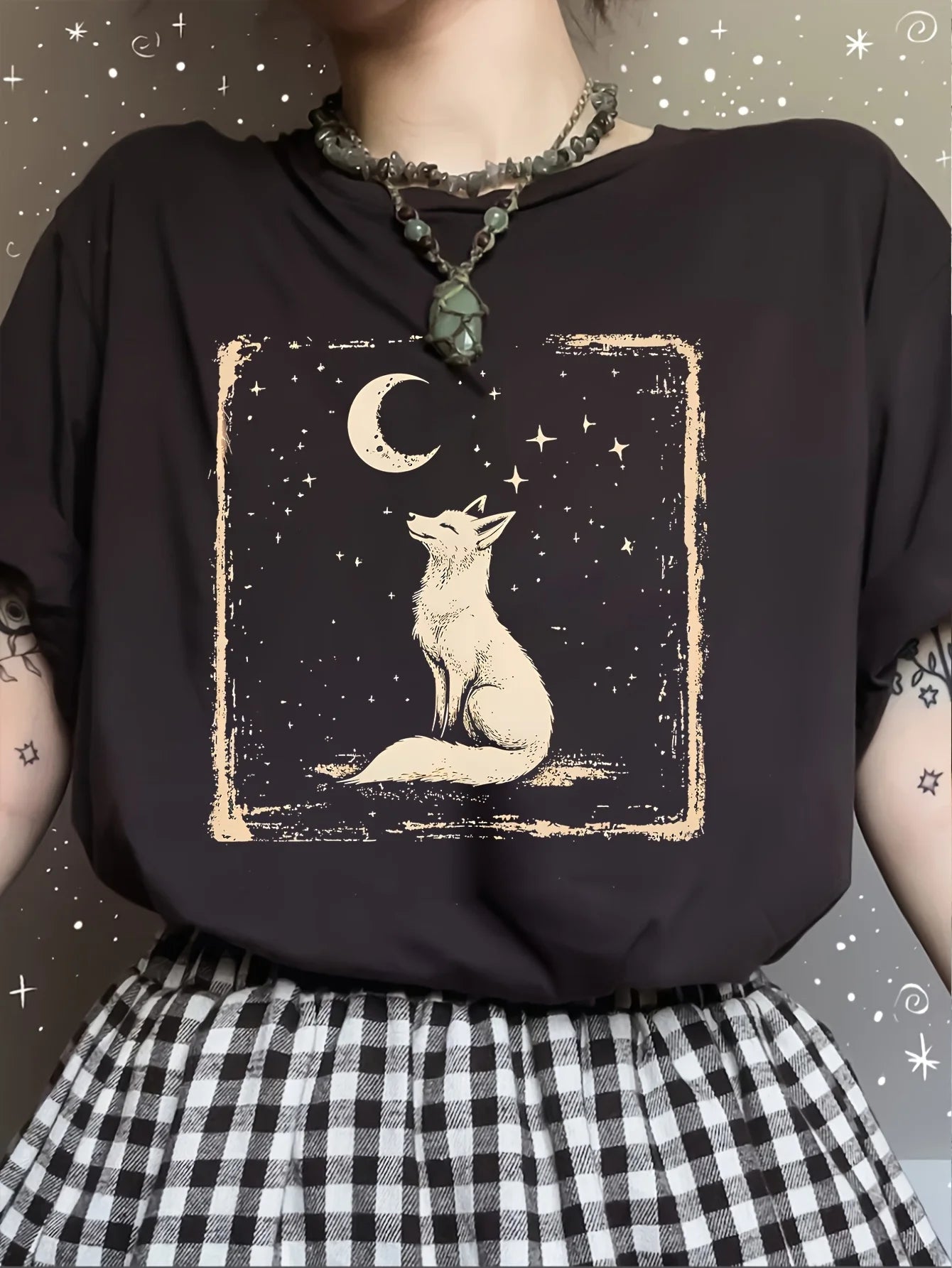 Camiseta lua e gato