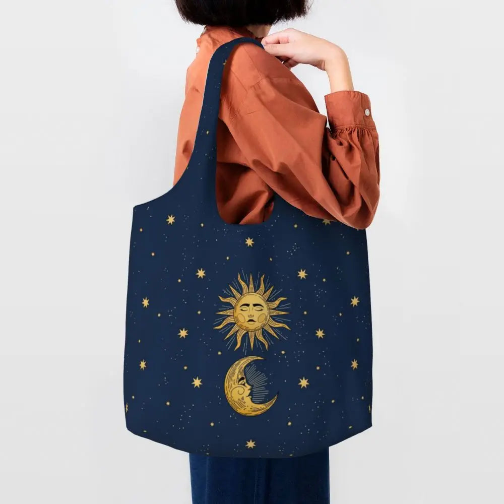 Bolsa lua e estrelas